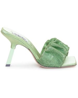 Sebastian Milano Heeled Mules - Green
