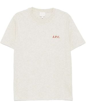 A.P.C. T-Shirt Met Ronde Hals - Wit