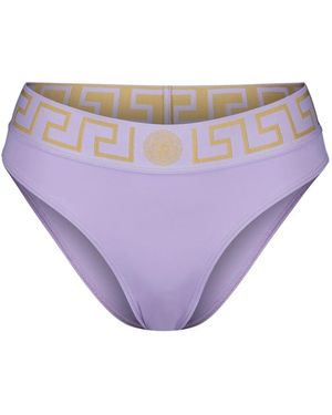 Versace Badmode ,Paars ,Nylon Griekse Bikini Broek Paars Nylon