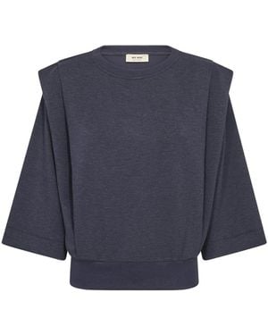 Mos Mosh Mmgabel Crew Neck Sweat - Blau