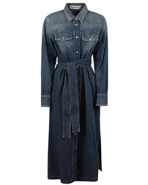Golden Goose Shirt Dresses - Blue