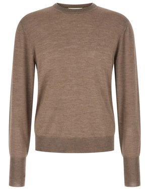 Ma'ry'ya Rundhals-Pullover - Braun