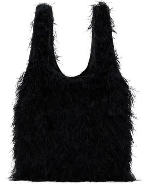 Dries Van Noten Tassen ,Zwart ,Leer Stijlvolle Tote Bag