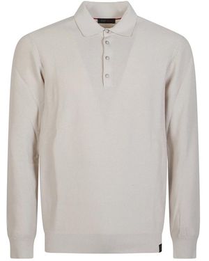Fay Truien & Vesten ,Polo Neck Sweater - Grijs