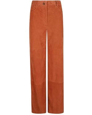 Alberta Ferretti Straight Trousers - Orange