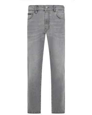 Philipp Plein Straight Jeans - Gris
