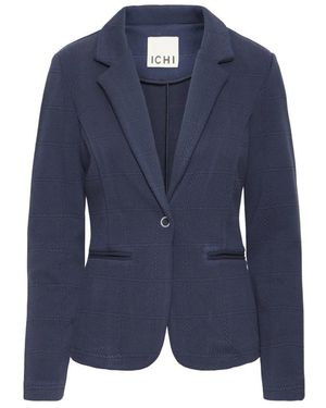 Ichi Jassen ,Blauw ,Leer Ihkate Blazer