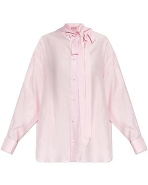 KENZO Overhemden ,Roze ,Shirt Met Decoratieve Strik