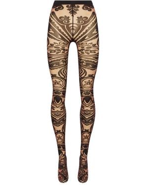 Wolford Tattoo strumpfhose braun - Natur