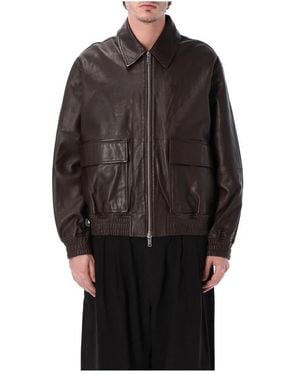 Studio Nicholson Leather Jackets - Black