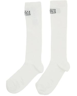 MM6 by Maison Margiela Bootleg Socken - Weiß