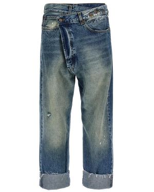 R13 Cropped Jeans - Blue
