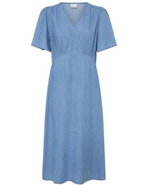 Ichi Midi Dresses - Blue