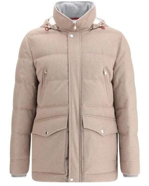 Brunello Cucinelli Cashmere Down Jacket - Natural