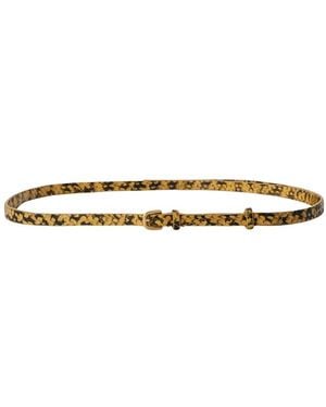 Dries Van Noten Accessoires ,Geel ,Leer Patroon Riem Van Leer - Naturel