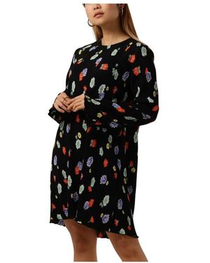 Envii Kleedjes ,Zwart ,Zwarte Enmette Ls Jurk 6954