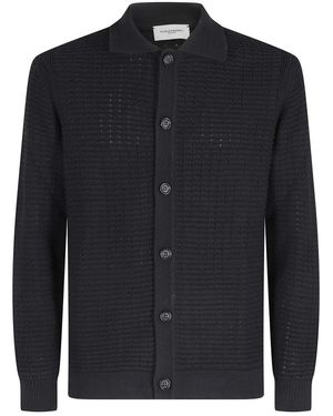 Paolo Pecora Jassen ,Zwart ,Maglia Cardigan - Blauw