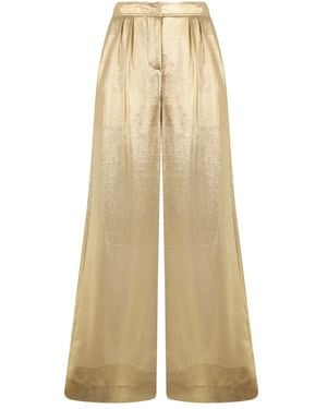 Alberta Ferretti Wide Trousers - Natural