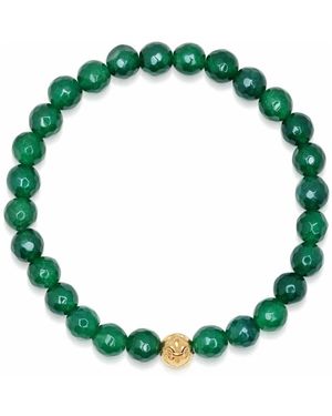 Nialaya #39;S Wristband With Chalcedony And - Groen