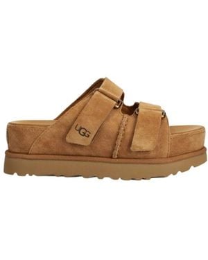 UGG Schoenen ,Bruin ,Suède Goldenstar Hi Slide