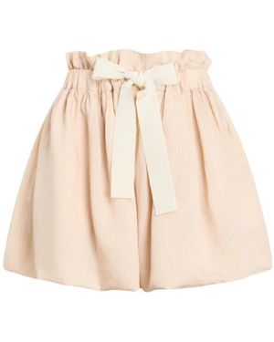 Patou Ruffled Mini Skirt - Naturel