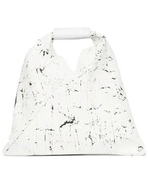 MM6 by Maison Martin Margiela Weiße Wendbare Top-Griff-Tasche