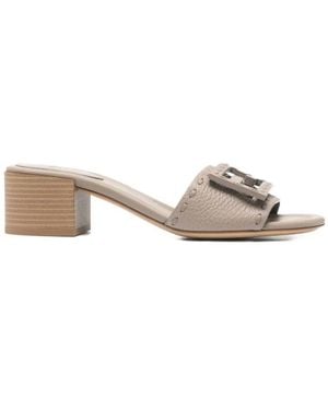 Fendi Heeled Mules - Natur