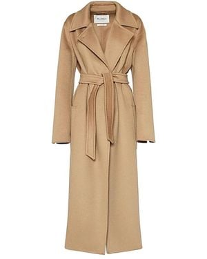 Max Mara Belted Coats - Natural