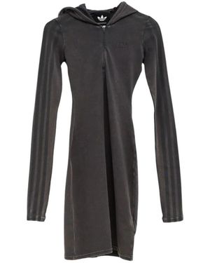 AVAVAV Kleedjes ,Grijs ,Av Hooded Dress - Zwart