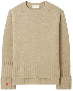 Tory Burch Truien & Vesten ,Wol Merino Wool Turtleneck Sweater - Naturel