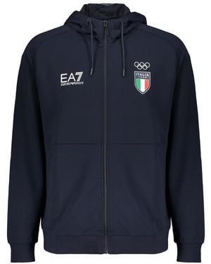 EA7 Zip-Throughs - Azul