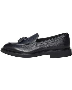 Doucal's Schoenen ,Blauw ,Leer Loafers - Zwart
