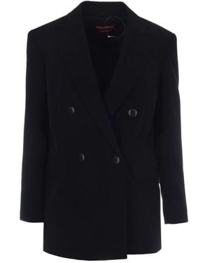 Max Mara Enkelrijige Cady Blazer - Blauw