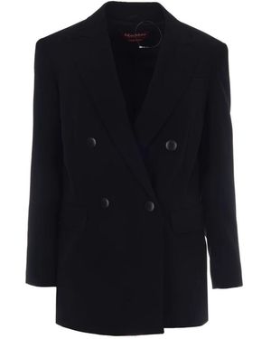 Max Mara Enkelrijige Cady Blazer - Blauw