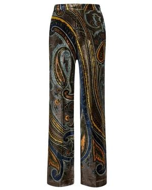Etro Straight Trousers - Verde