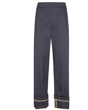 Herno Cropped Trousers - Blue