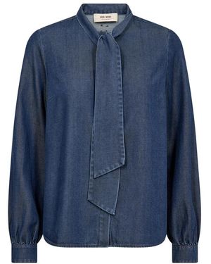 Mos Mosh Overhemden ,Blauw ,Denim Denim Shirts
