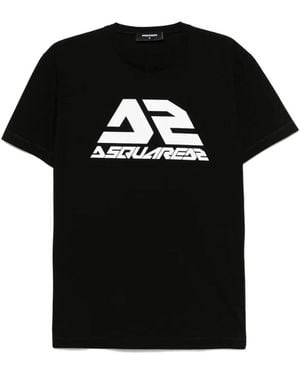 DSquared² Tops ,Zwart ,Katoen Cool Fit Tee