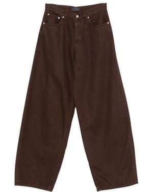 Haikure Jeans ,Bruin ,Denim Wide Jeans