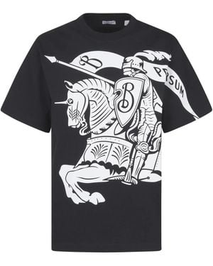 Burberry Cavaliere magliette nera - Nero