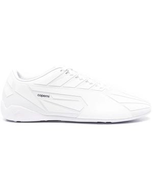 Coperni Sneakers bianche punta a mandorla chiusura con lacci - Bianco