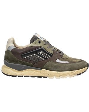 Floris Van Bommel Schoenen ,Groen ,Leer De Treener 01.59 - Grijs