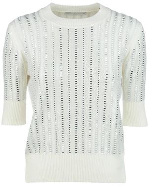 Ermanno Scervino Round-Neck Knitwear - Blanc