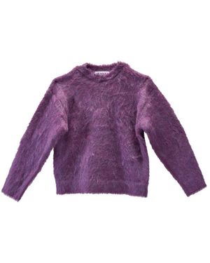 Sunnei Round-Neck Knitwear - Purple