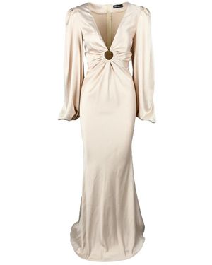 ACTUALEE Kleedjes ,Polyester Jurk Vrouw - Naturel