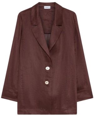 Marella Jassen ,Bruin ,Leer Classe Blazer