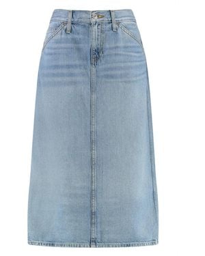 RE/DONE Denim Rok Met Metalen Knopen - Blauw