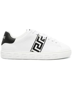 Versace Weiße Sneakers Mit Greca-Stickerei