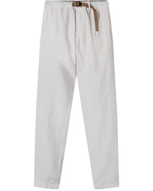 White Sand Straight Trousers - Grey
