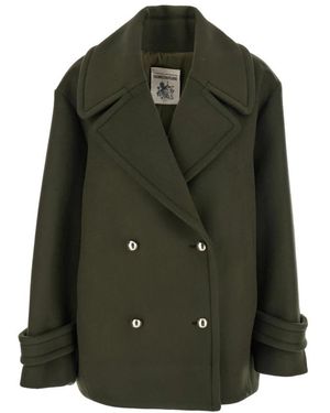Semicouture Double-Breasted Coats - Verde